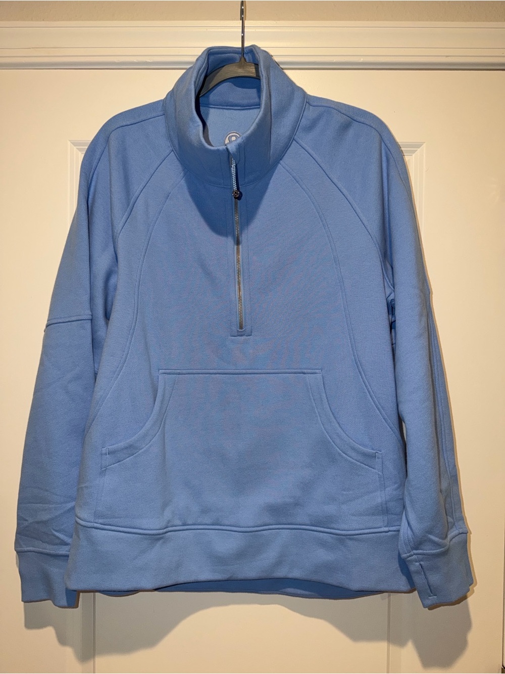 NWOT lululemon athletica Aero Blue Scuba Oversized Funnel-Neck Half Zip - Picture 4 of 4